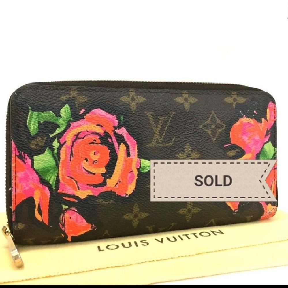 100% Auth Louis Vuitton Rose Zippy Zip Long Wallet - Picture 1 of 8